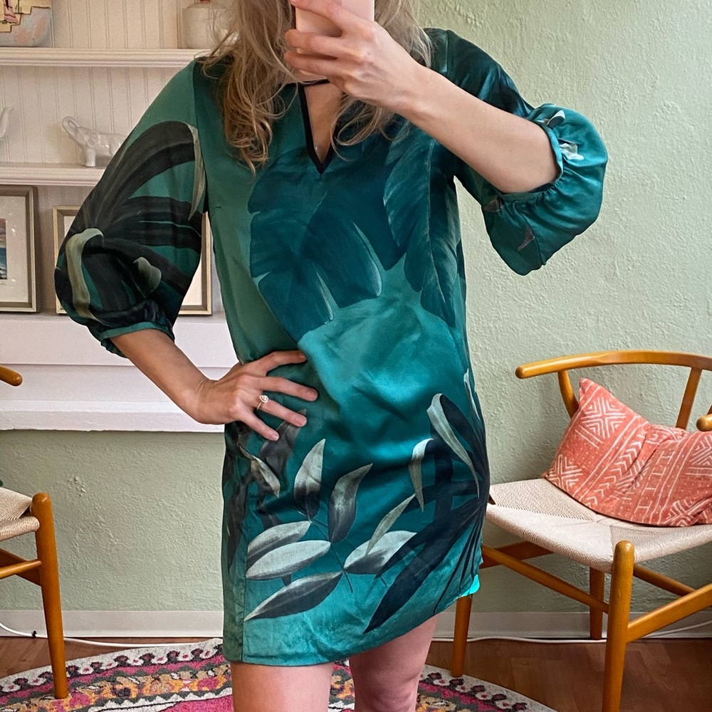 Zara palm mini dress